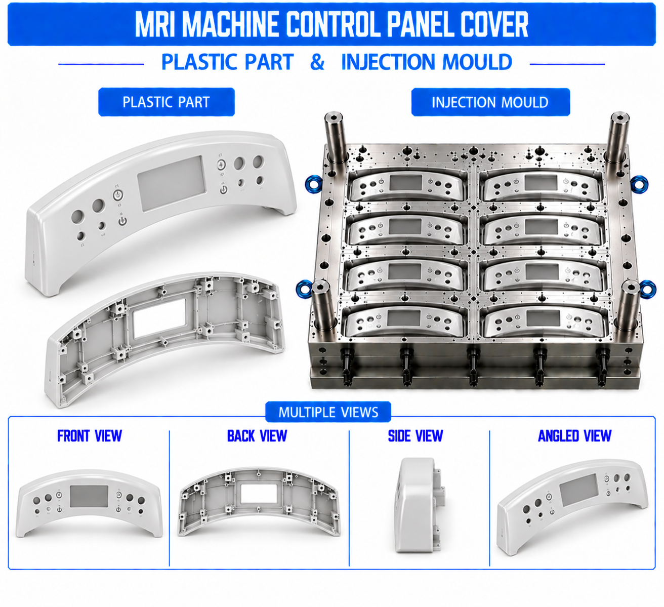 MRI Machine Plastic Control Panel Cover Mould and Moulding Services